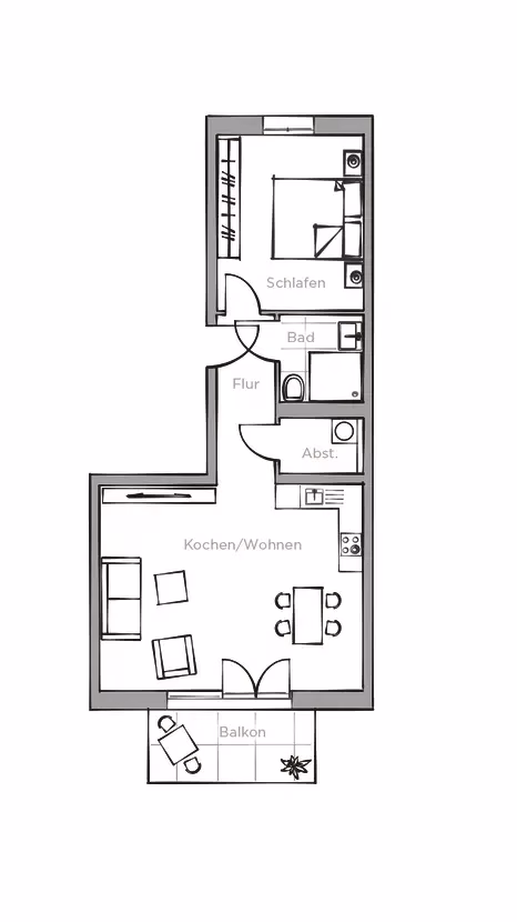 Moderne 2-Zimmer-Erdgeschosswohnung mit Balkon – Hochwertige Ausstattung, KfW-40- Kapitalanlage